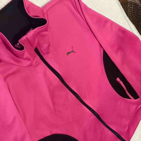 Puma Sport Lifestyles Women’s Pink Full Zip Collared Sweatshirt - Picture 8 of 8